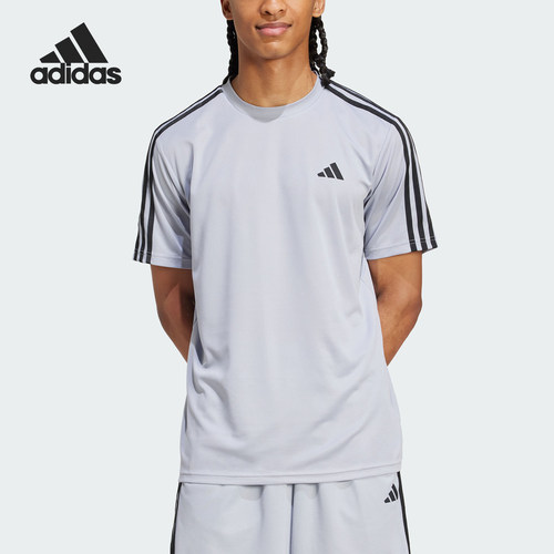 Adidas/阿迪达斯正品夏季男士综合训练健身圆领短袖T恤JX2713