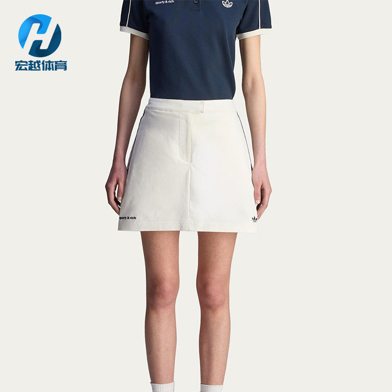 Adidas/阿迪达斯正品三叶草女士网球三条纹经典运动裙裤JL7194