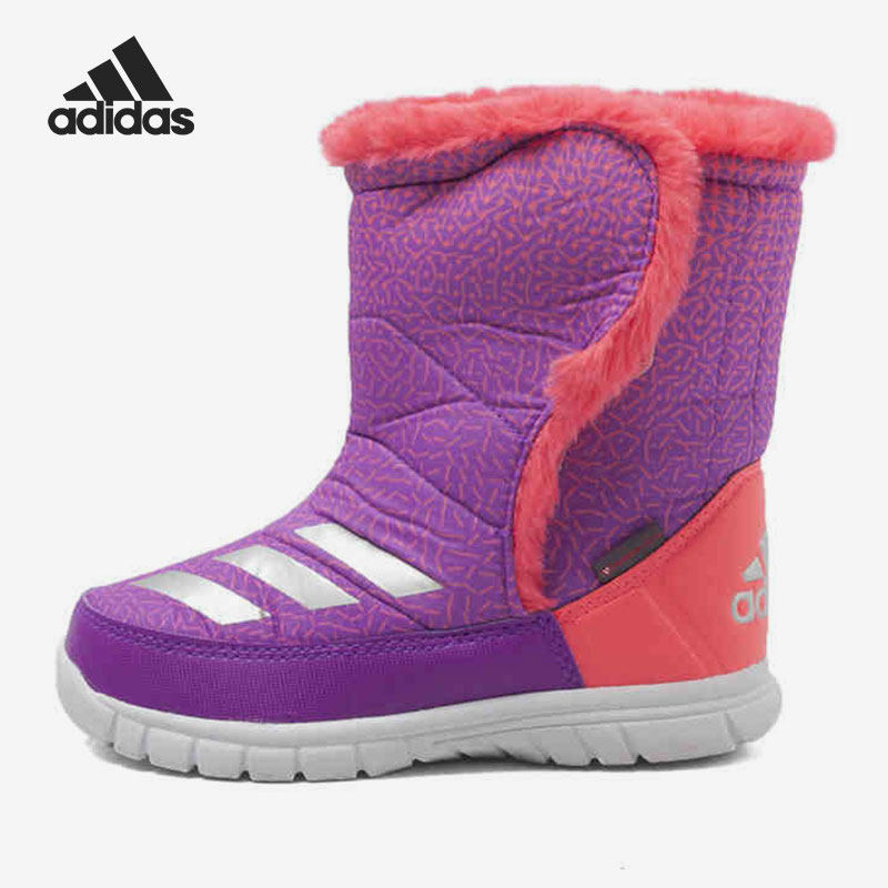 Adidas/阿迪达斯正品小童长筒靴舒适雪地靴保暖冬季防滑 BB3819
