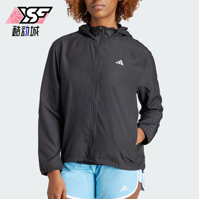 Adidas/阿迪达斯正品2025女士反光跑步运动经典连帽外套IL7223