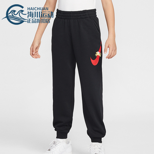 IQ3935 Sportswear大童休闲松紧腰束脚印花长裤 010 耐克正品 Nike