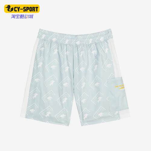 Skechers/斯凯奇正品新款男女同款梭织宽松舒适印花短裤 L122W127
