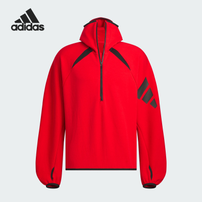 阿迪达斯男士休闲针织连帽卫衣