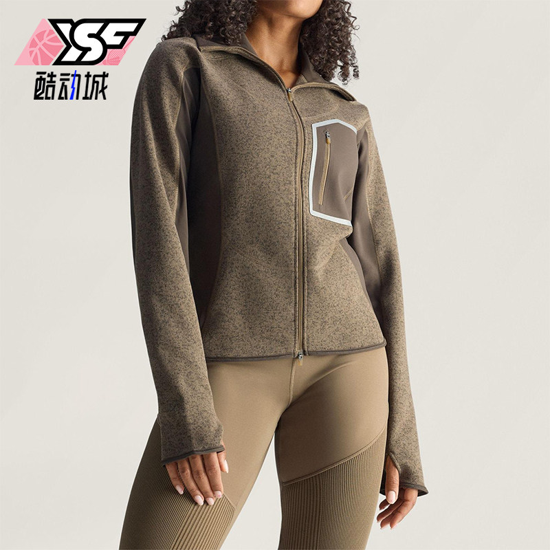 Adidas/阿迪达斯正品SMC联名女士复古保暖拉链跑步运动外套JM6049