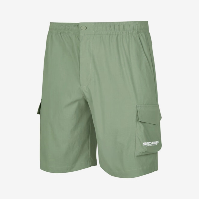 Skechers/斯凯奇正品2024新款男士运动户外梭织宽松训练短裤