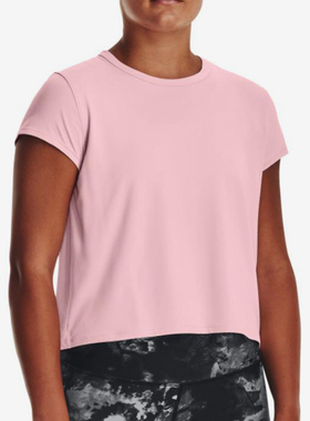 UA/安德玛正品Knockout女士圆领简约短款训练短袖T恤1374607-647