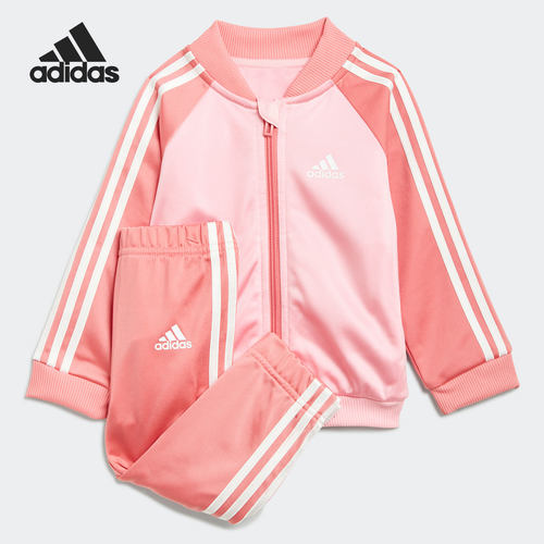 Adidas/阿迪达斯正品春秋婴童经典三条纹运动外套套装 GN3948