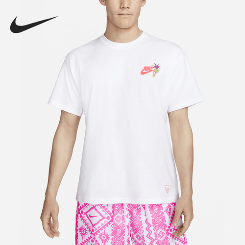Nike/耐克正品趣味卡通印花圆领透气男子运动短袖FB9795-100