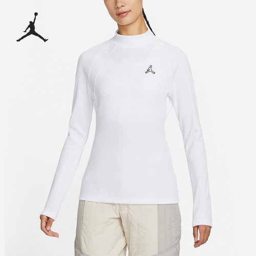 Nike/耐克正品Jordan Flight 女子罗纹长袖上衣DV1421-100