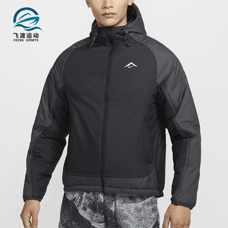 耐克男士运动拼接保暖宽松棉服