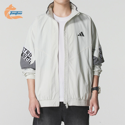 Adidas/阿迪达斯正品春秋男士拉链立领宽松户外夹克外套KA1264