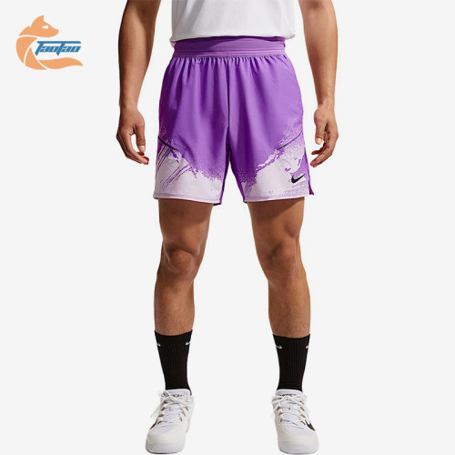 Nike/耐克正品CourtSlam新款男紫白色休闲经典网球短裤IF1561-522
