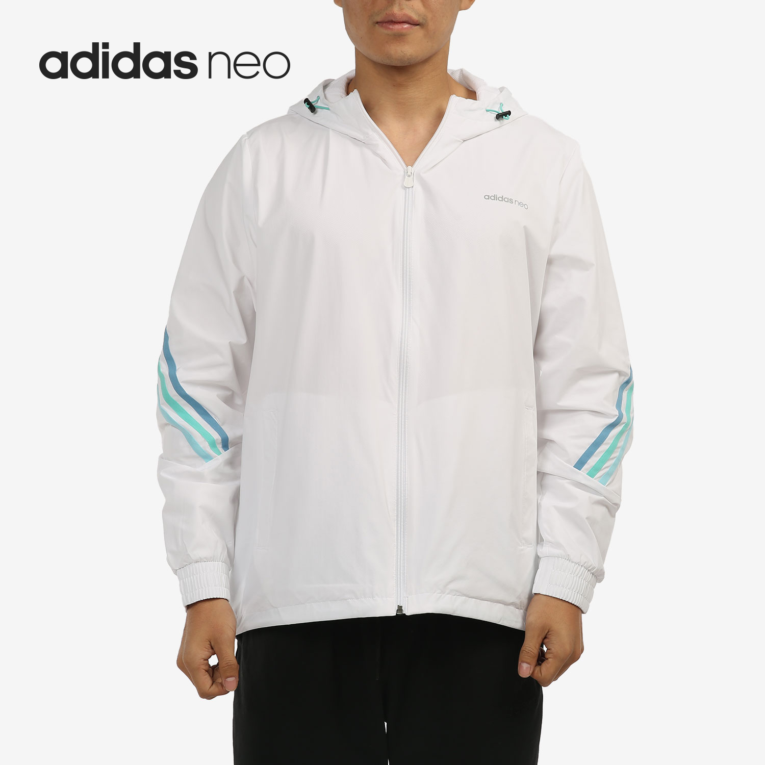 Adidas/阿迪达斯正品男子21春季新款防风衣运动服连帽夹克 GP5660