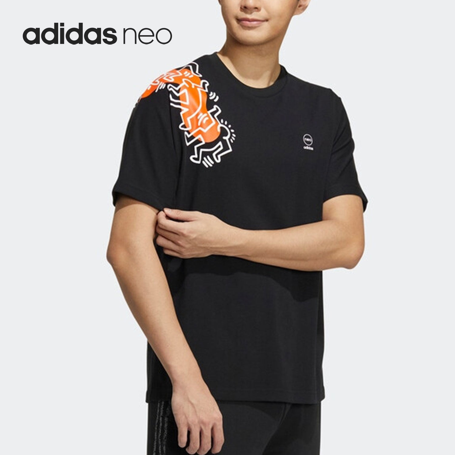 Adidas/阿迪达斯正品Keith Haring联名男子休闲短袖T恤HD7268