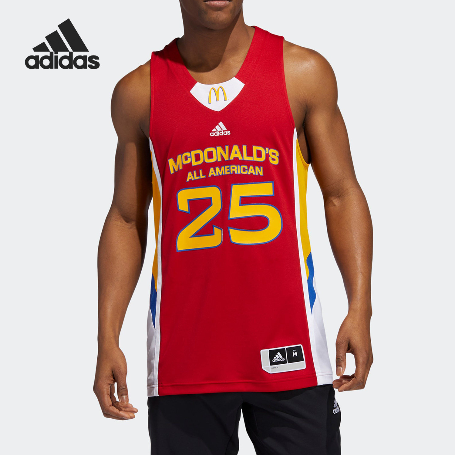 Adidas/阿迪达斯正品男子透气篮球运动训练梭织背心GI9422