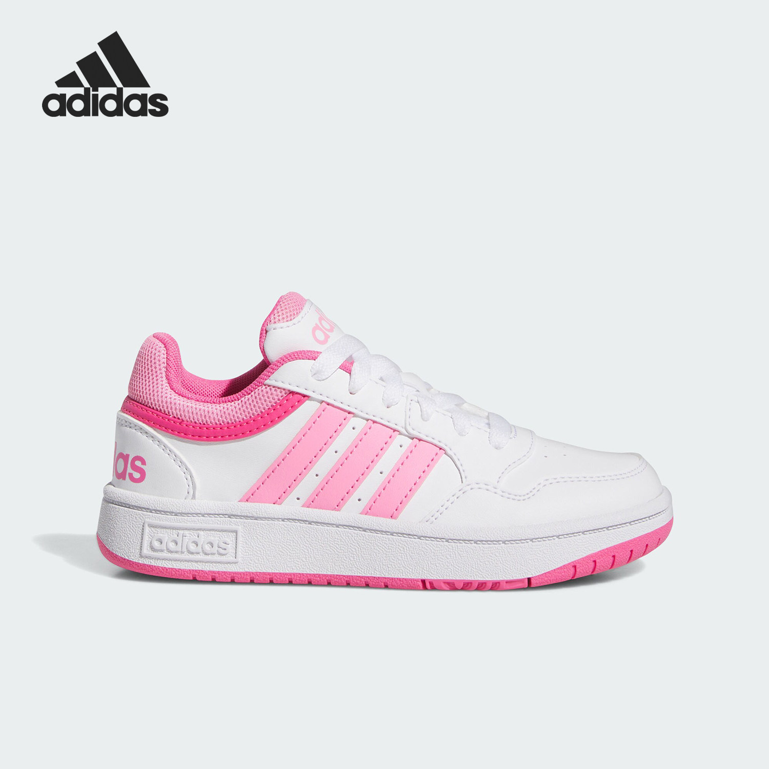 Adidas/阿迪达斯正品HOOPS 3.0 K大童时尚简约篮球板鞋IG3827