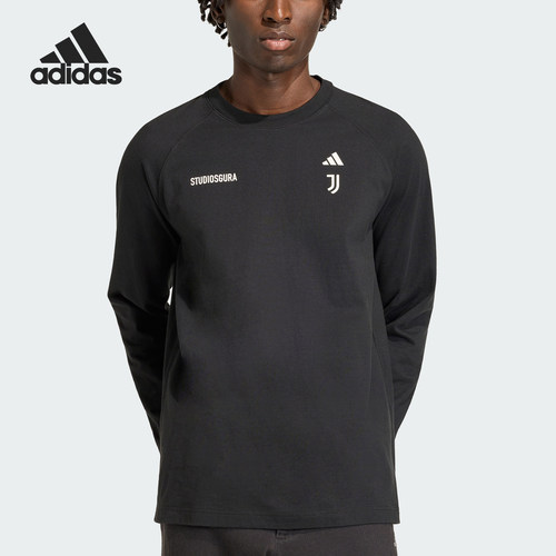 Adidas/阿迪达斯正品2026男士宽松印花经典针织足球运动T恤KB8035