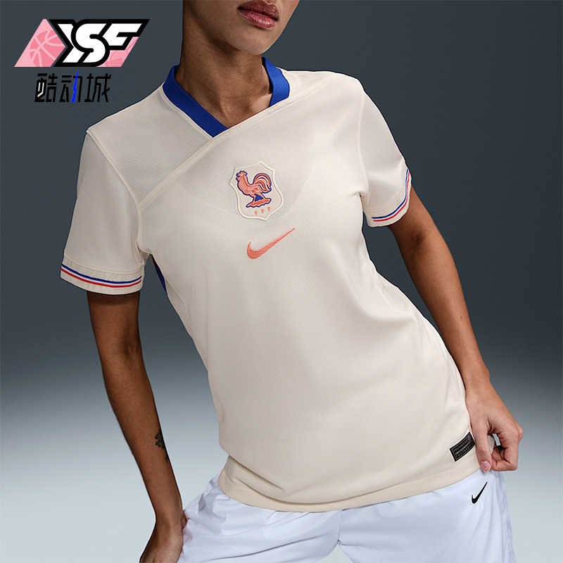 Nike/耐克正品Dri-FIT女士足球运动训练透气短袖T恤FZ9129-110