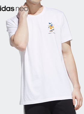 Adidas/阿迪达斯正品唐老鸭联名款男士印花运动短袖GJ5644