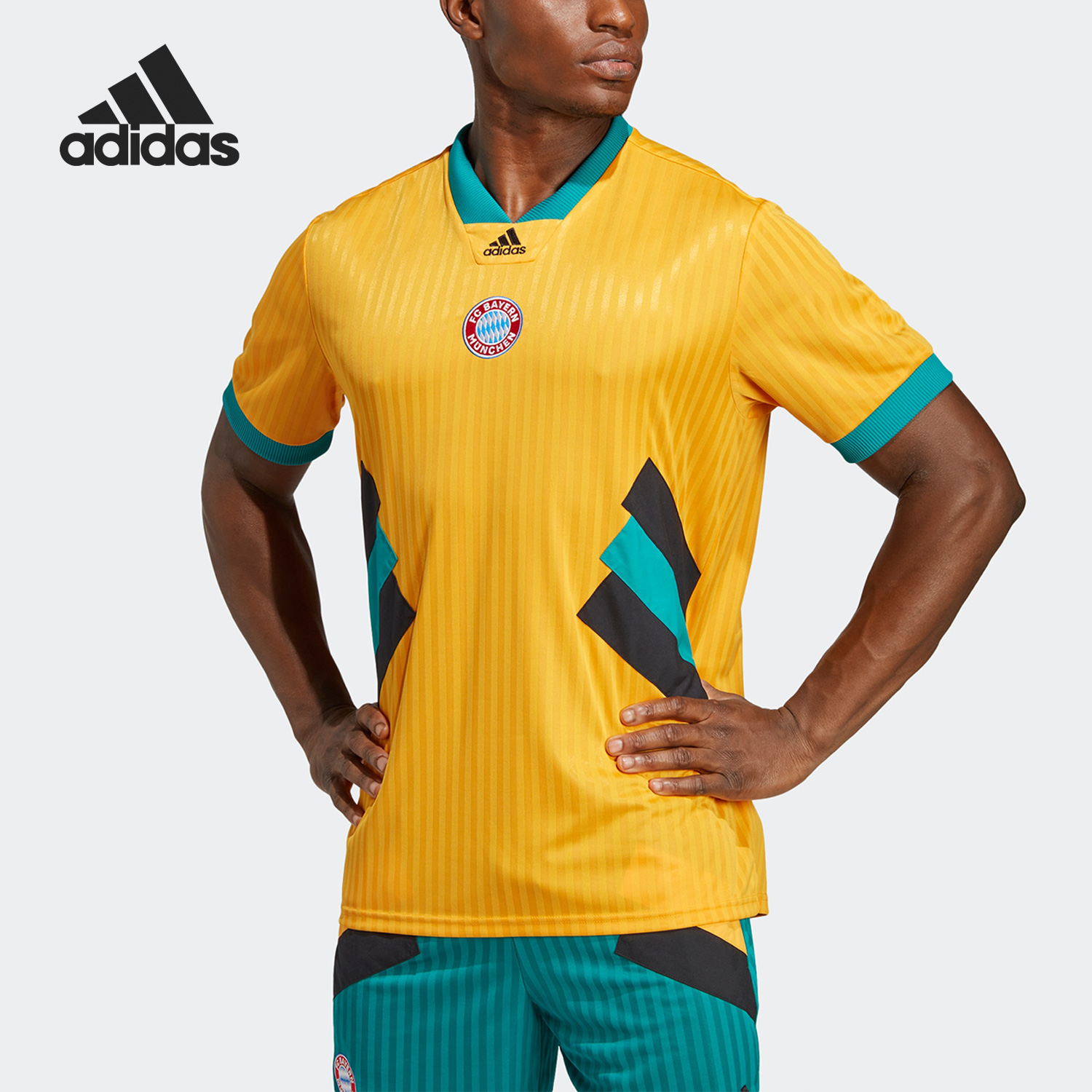 Adidas/阿迪达斯正品拜仁足球运动休闲男子文化T恤球衣HT8833