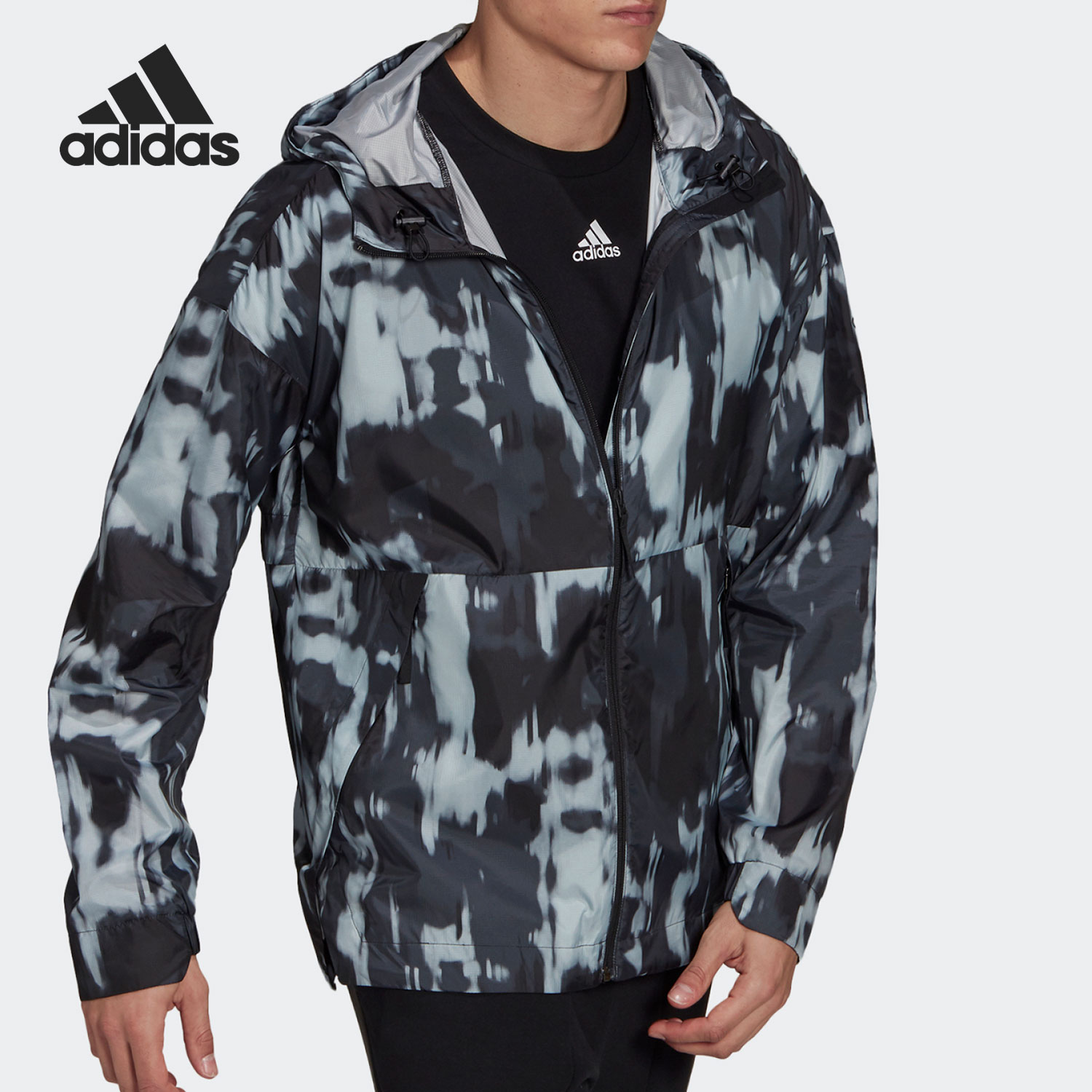 Adidas/阿迪达斯正品 URBAN AOP W.R 春季户外运动夹克 GM4375