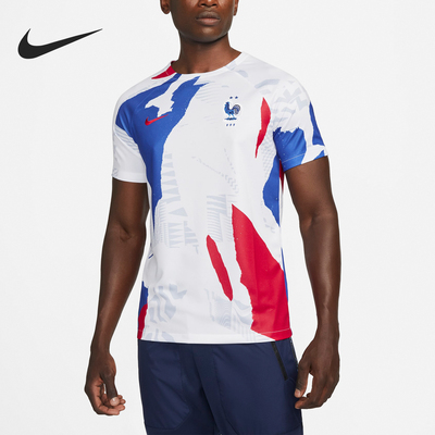 Nike/耐克正品时尚男士印花足球训练休闲短袖T恤DM9548-100