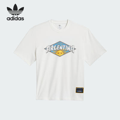 Adidas/阿迪达斯正品三叶草男女同款印花休闲短袖T恤 KX4544
