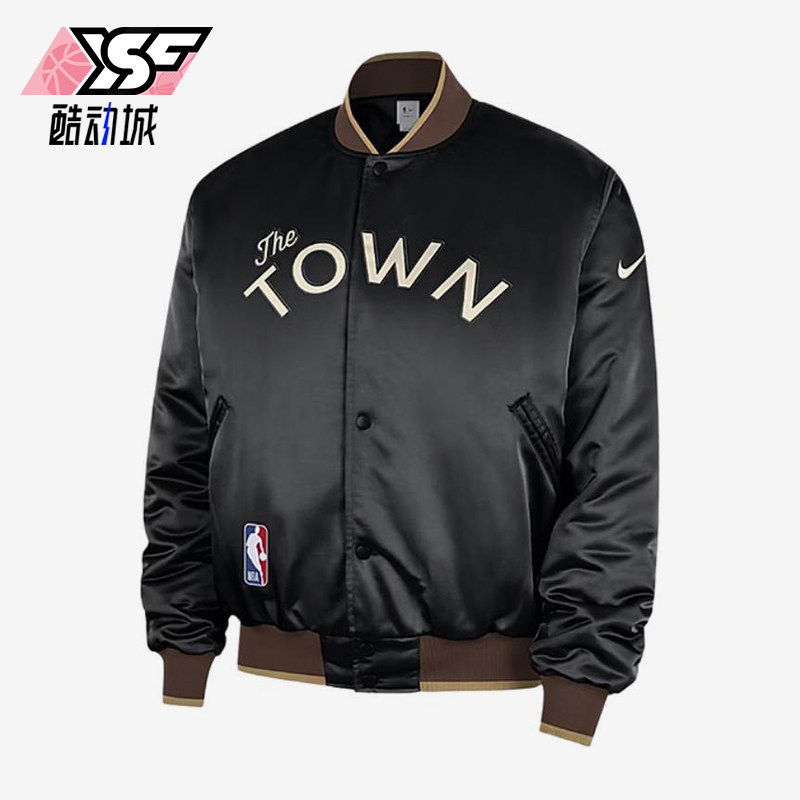 Nike/耐克正品NBA新款男黑棕色球类运动经典保暖棒球服HQ5764-010
