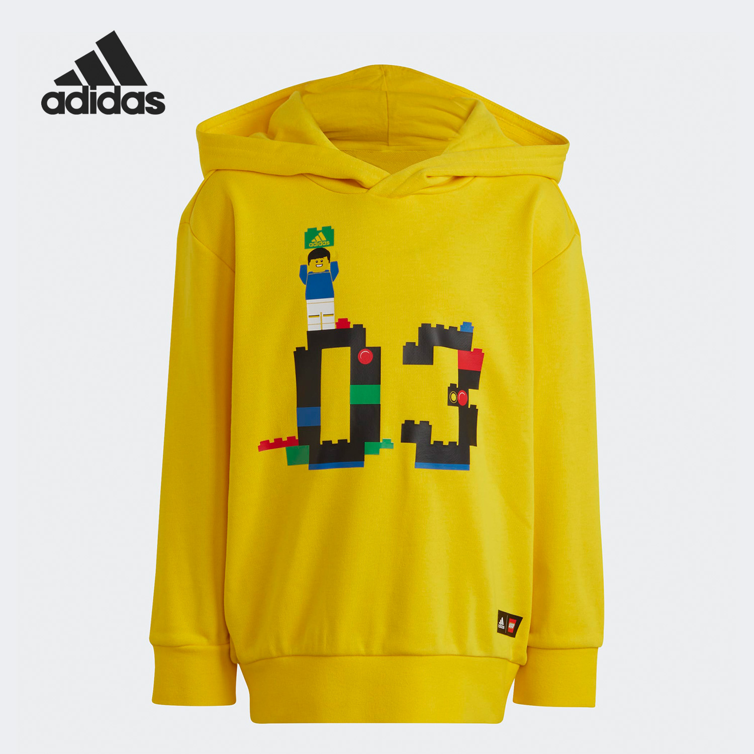 Adidas/阿迪达斯正品春季新款小童运动针织连帽卫衣HS1155