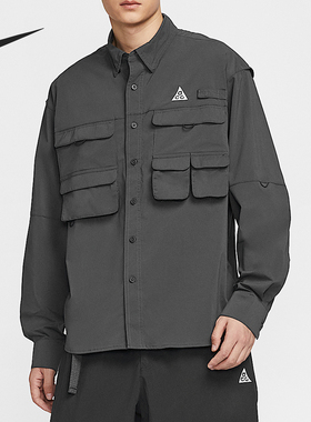 Nike/耐克正品Dri-FIT男士翻领宽松透气工装运动衬衫HJ2466-060