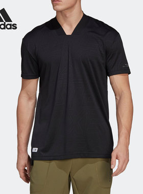 Adidas/阿迪达斯正品夏季新款户外男子休闲运动短袖T恤H55917