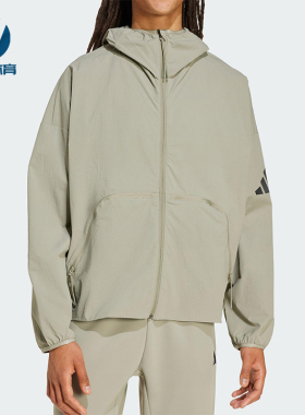 Adidas/阿迪达斯正品MYSHELTER男士运动宽松连帽休闲外套JW3631
