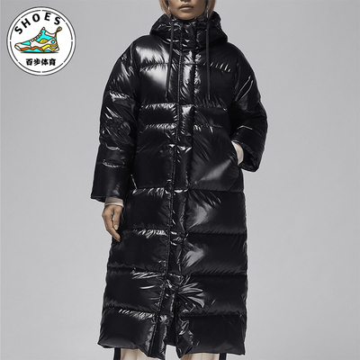 耐克女士保暖梭织亮面时尚羽绒服