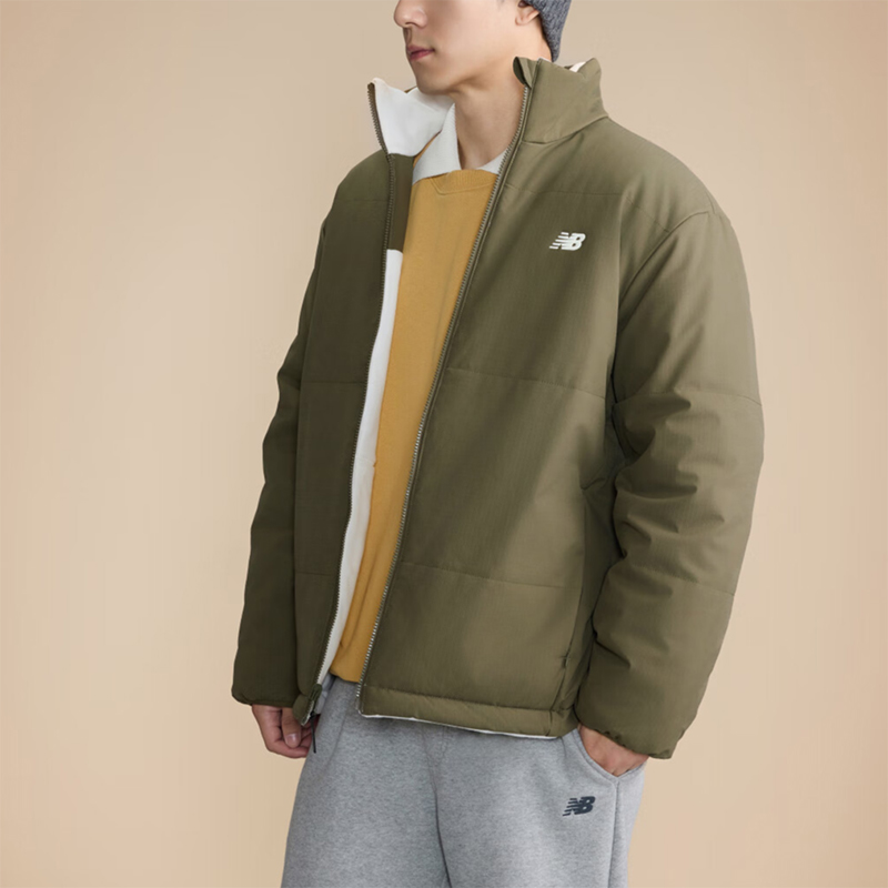 New Balance/NB正品运动男士双面穿立领休闲保暖棉服AMJ44304-DRC