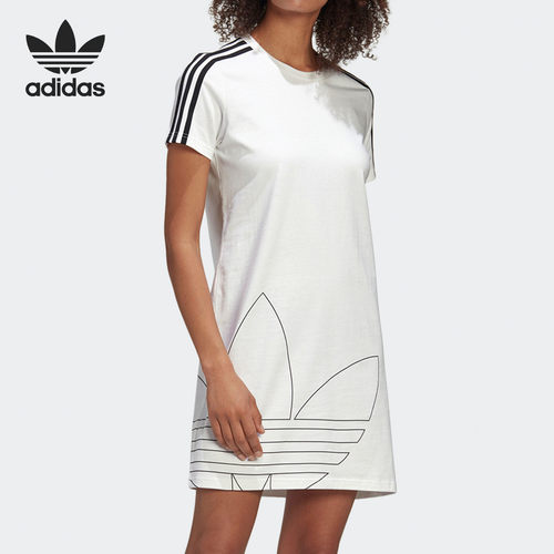 Adidas/阿迪达斯正品三叶草女子运动圆领短袖连衣裙 GK3772