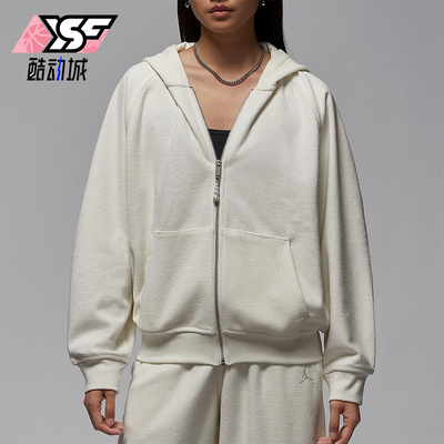 Nike/耐克正品JORDAN女士日常连帽刺绣运动休闲外套HV0323-133
