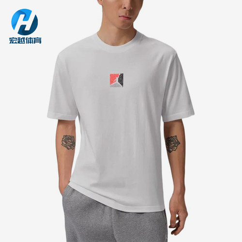 Nike/耐克正品JORDAN新款男白色印花圆领经典短袖T恤IF3065-100