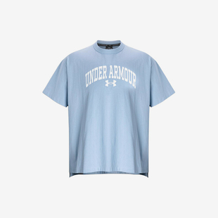 T恤1387994 复古字母印花户外宽松短袖 训练男士 539 安德玛正品