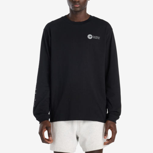 New Balance新百伦正品男运动圆领轻便舒适长袖T恤MT61H4CY-BK