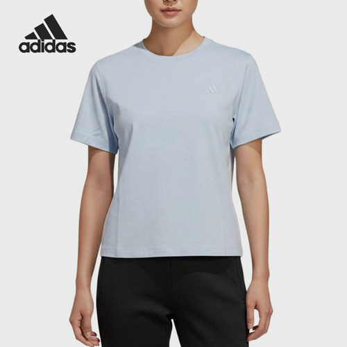 Adidas/阿迪达斯正品套头运动圆领休闲舒适经典轻便短袖T恤KS5325