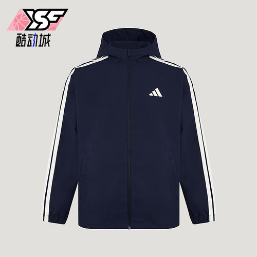 Adidas/阿迪达斯正品春秋男士拉链梭织运动复古夹克外套KV5945