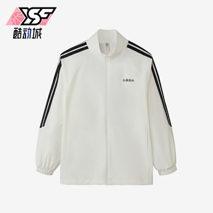Adidas/阿迪达斯正品新款女士运动保暖经典拉链立领夹克KQ5371