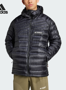 Adidas/阿迪达斯正品新款男士户外保暖运动连帽羽绒服IT3238
