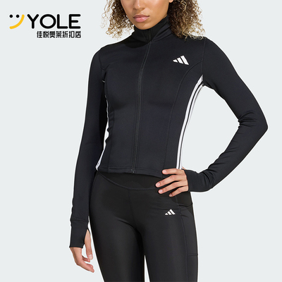 Adidas/阿迪达斯正品2026春季款女士日常立领印花修身外套KB7843