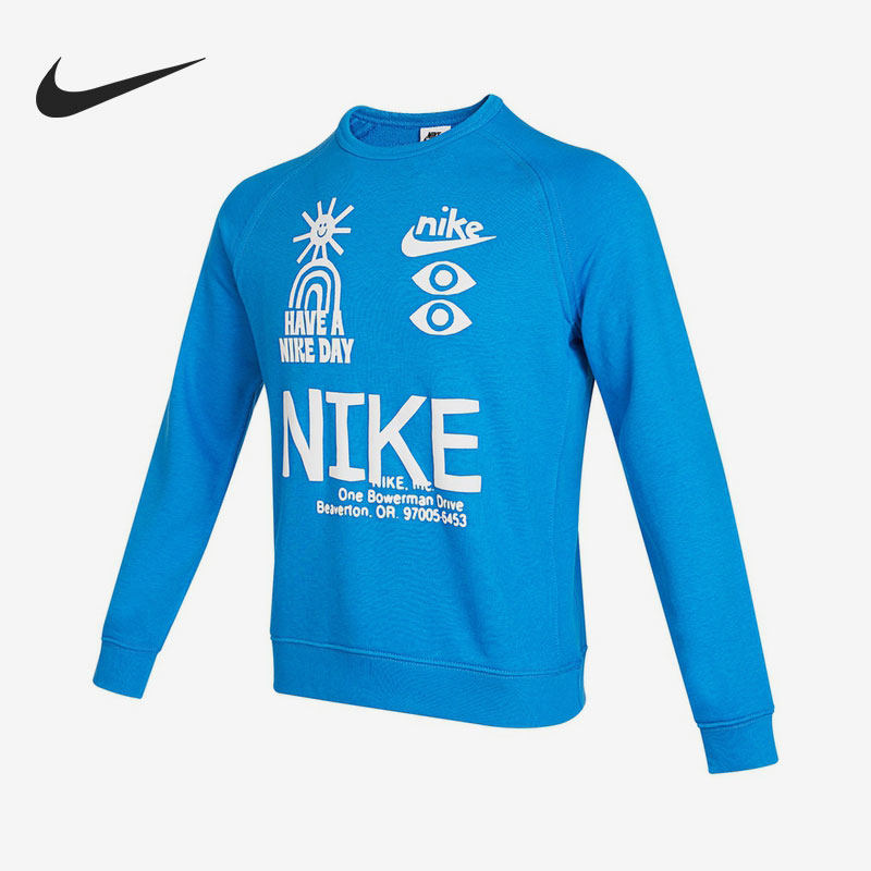 Nike/耐克正品HBR FT STMNT针织大童运动圆领卫衣DQ8821-435