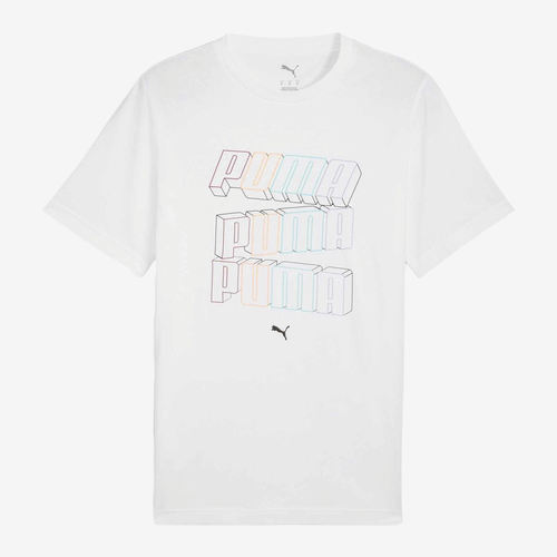 PUMA彪马正品男款字母Logo印花休闲百搭舒适短袖T恤687673-02