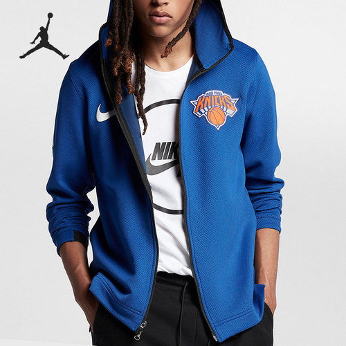 Nike/耐克正品男士NBA尼克斯队球员版外套连帽夹克899861-495