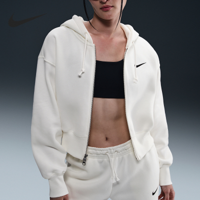 Nike/耐克正品秋冬新款女士加绒保暖短款连帽外套HJ0941-133
