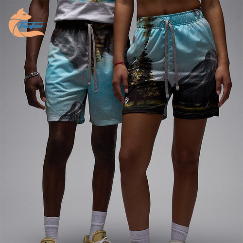 Nike/耐克正品Dri-FIT男士休闲潮流印花系带透气短裤HQ8782-009