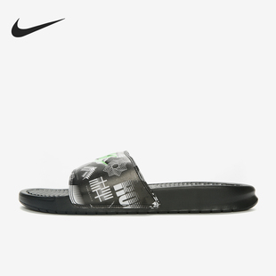 Nike/耐克正品新款男女黑绿色防磨经典鞋耐磨休闲拖鞋631261-042